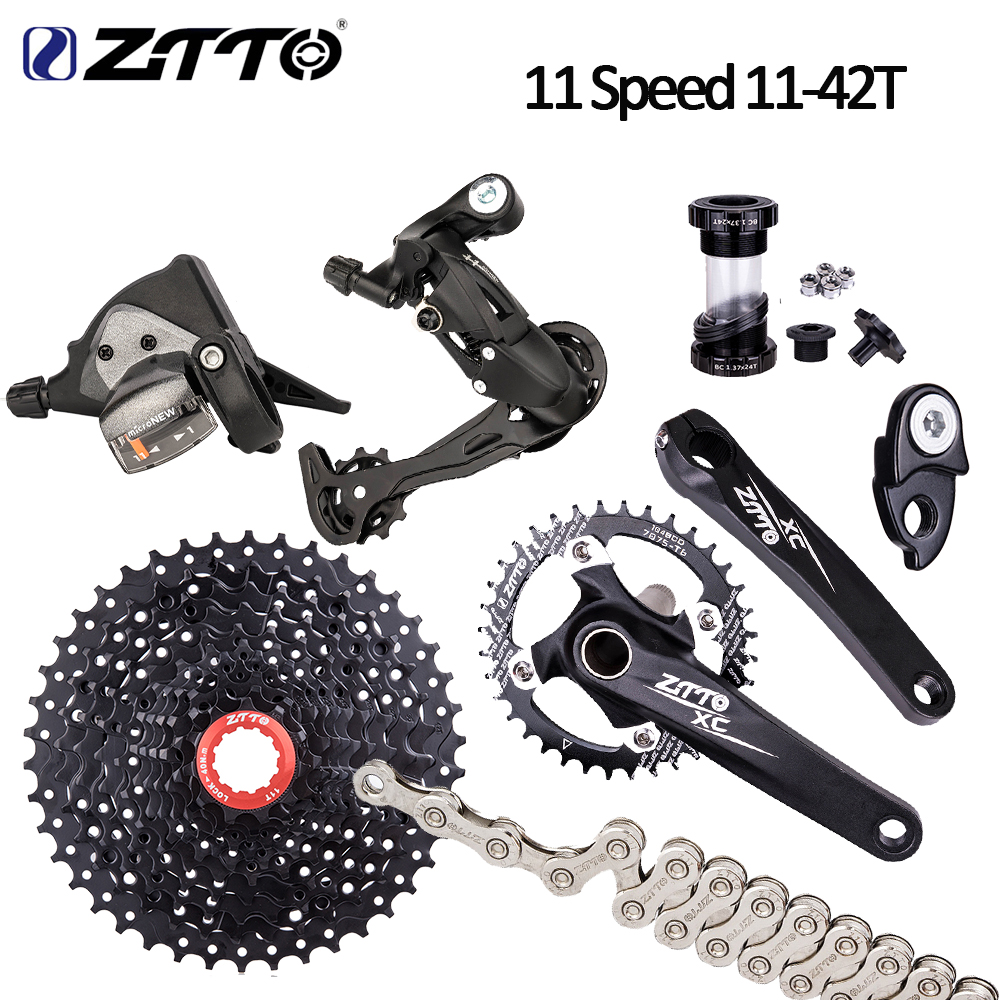 ZTTO 11S MTB BICYCLE CRANKSET 11V SHIFT DERALEURUR 11 Speed Groupset Chainwheel 104bcd MOUNTON BIKE
