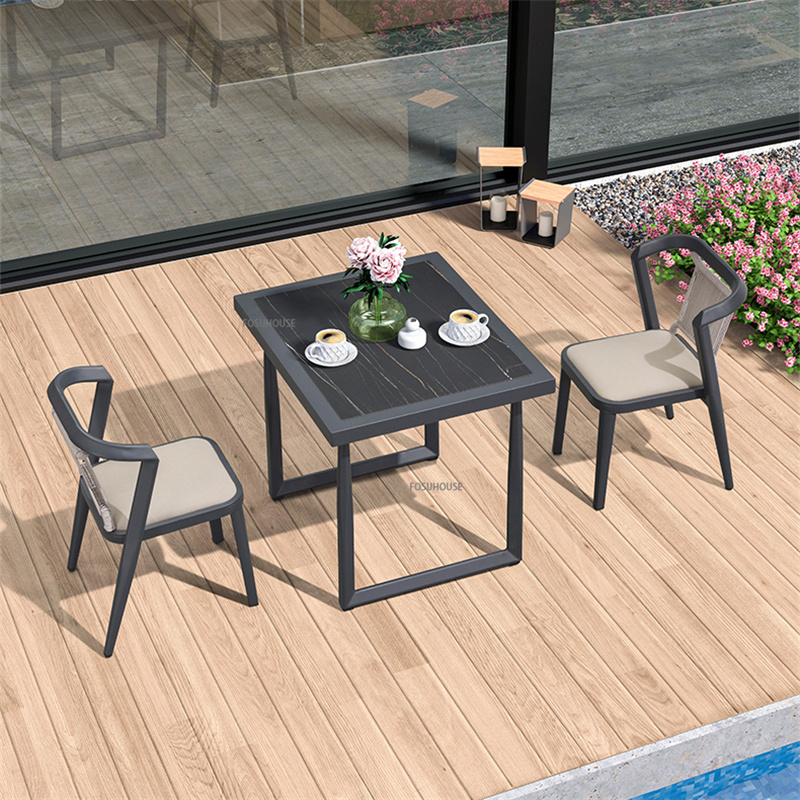 Tavolo da balcone all'aperto e sedie tavolino da tè piccolo appartamento casa patio sedia da giardino tavolo da pranzo mobili da giardino esterno