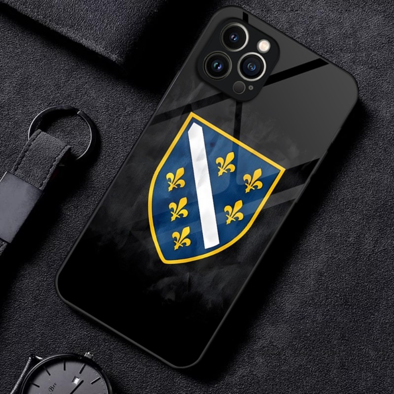Bosnia Flag -Telefonhülle Temperiertes Glas für iPhone 14 13 12 11 Pro XS max Mini X XR 8 7 6S plus SE2020 Abdeckung
