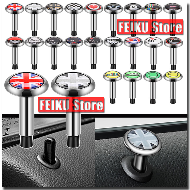 3D Metal Steel Door Lock Pin Knob Door Safety Bolt för Mini Cooper S JCW F54 F55 F56 F57 F60 R55 R56 R57 R58 R59 R60 R61