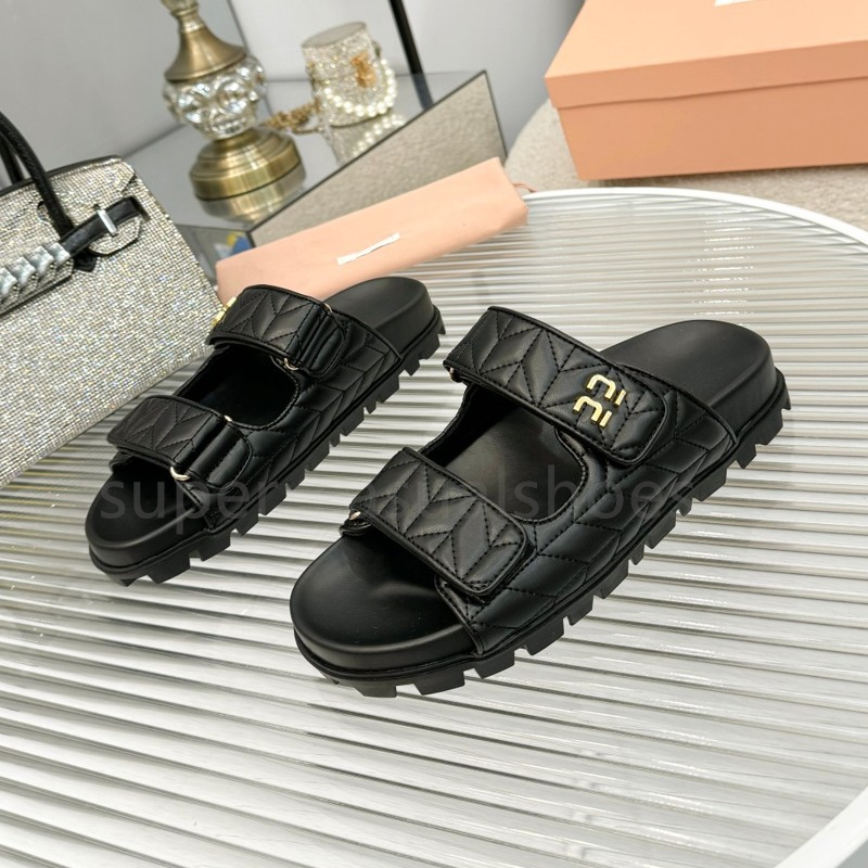 Sandalen Designer Sliders Flip Flops flache Sandalen Frauen Strandkomfort Kalb