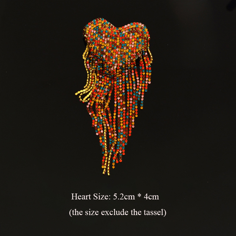 1 кусок кисточки типа сердца в форме страза с бисера