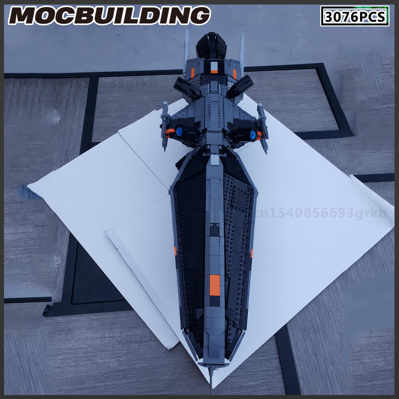 MOC Building Bloc Space Ship Frigate Hourde Cruiser Mode