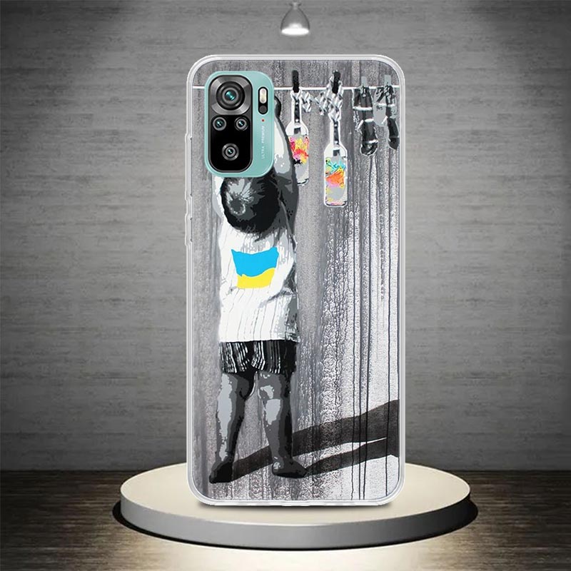 Street Art Banksy Graffiti Chace Shell для Xiaomi Redmi 10 10a 12 12c 9 9a 9c 9t 10c 8 8a 7 7a 6a 6 Pro K20 K30 K40 Pattern