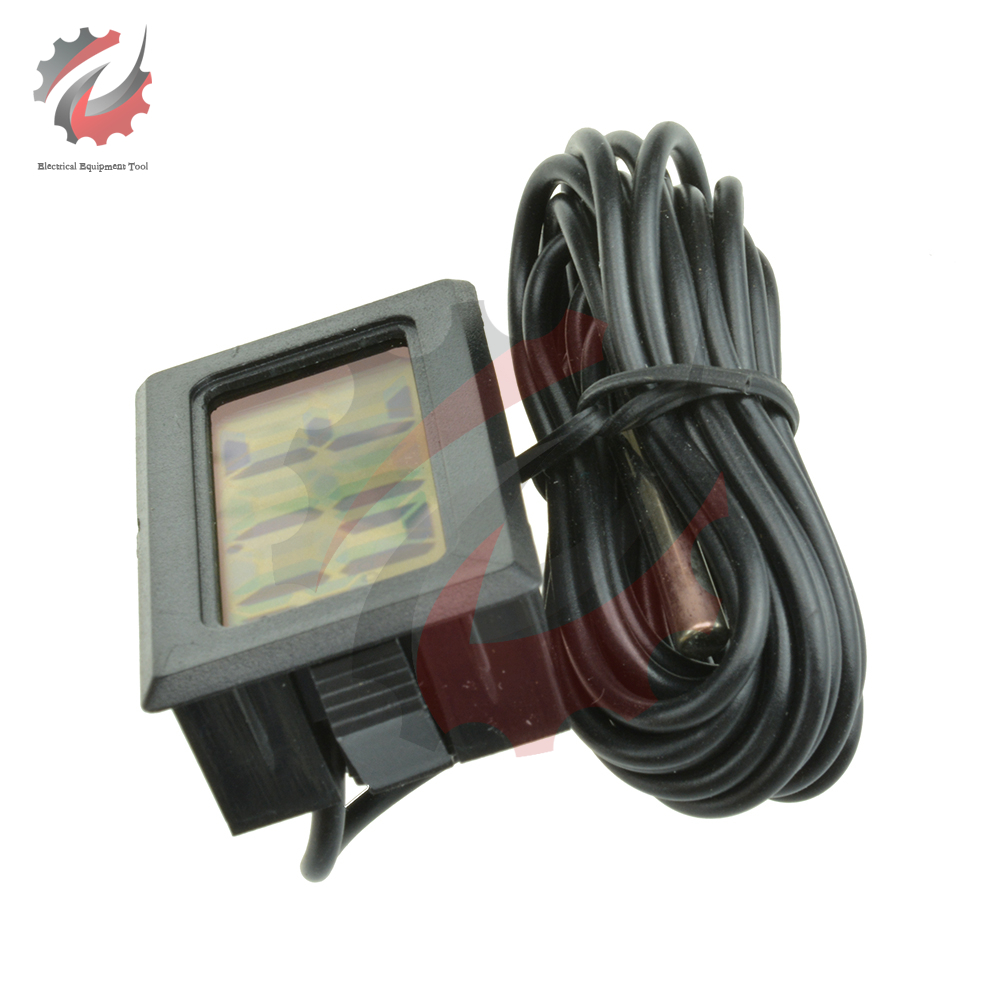 TPM-10 Mini LCD Thermomètre numérique Thermomètre Aquarium Aquarium Water Temper température Técteur de téléspectateur Capteur de température intégrée 2M