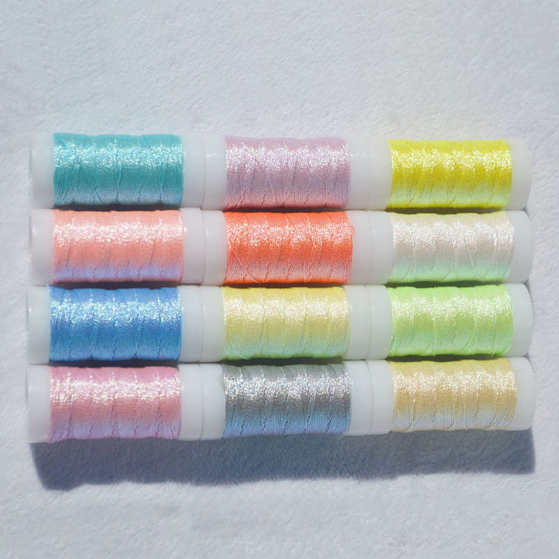 新しい縫製スレッドグリッタークロスステッチヤーン縫製スレッド織り糸編み糸ニットシルクラインテキスタイルメタリック糸弦
