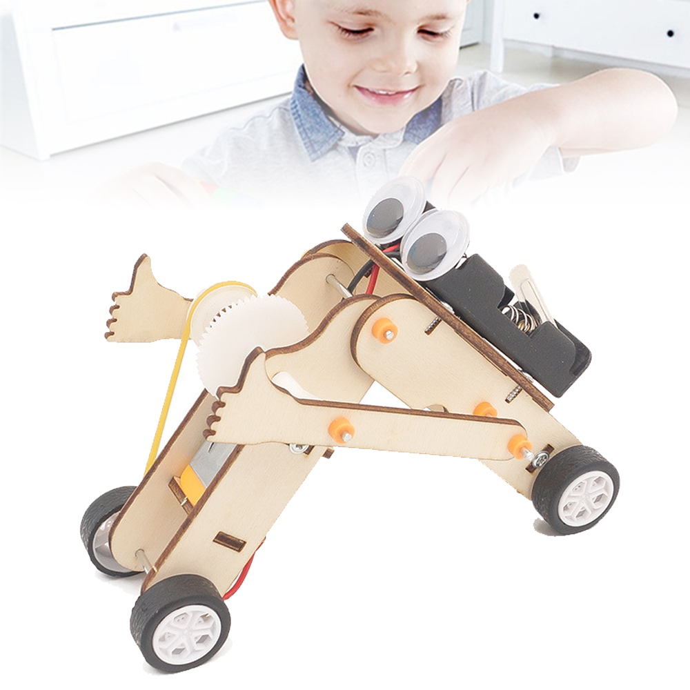 Robot de bricolaje para niños Modelo de ensamblaje Kits de materiales educativos Experimento Ciencia Tecnología Puzzle Puzzle Pinturado para niños