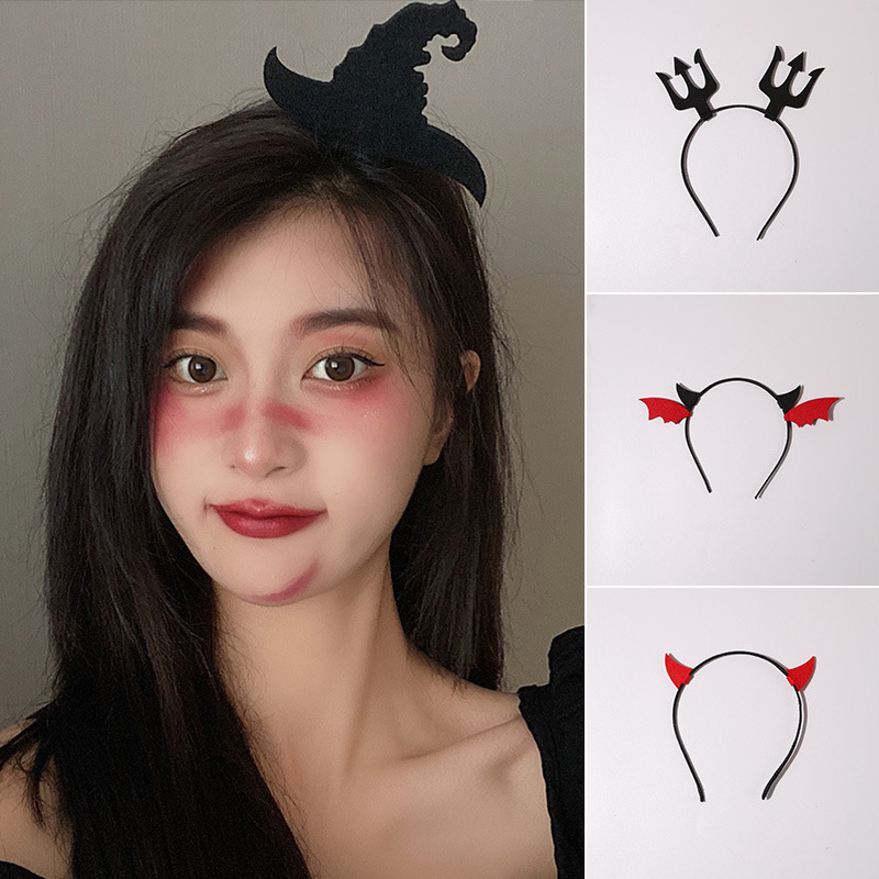 Halloween Gothic Stirnband Teufel Horn Haar Hoop Spinnen Kürbis Haarband Cosplay Kopfwear Party Masquerade Haarzubehör