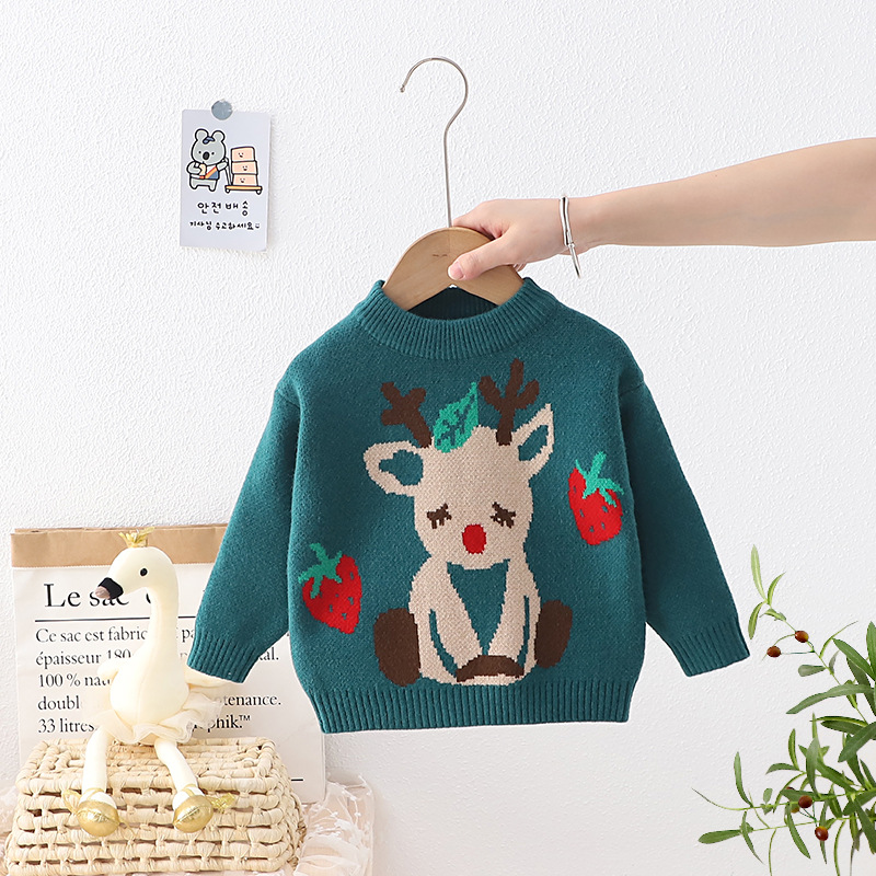 Pulloir de Noël fille garçons enfants enfants poulets tricotés pull pull pull pull pull santa claus Nouvel an pull de costume