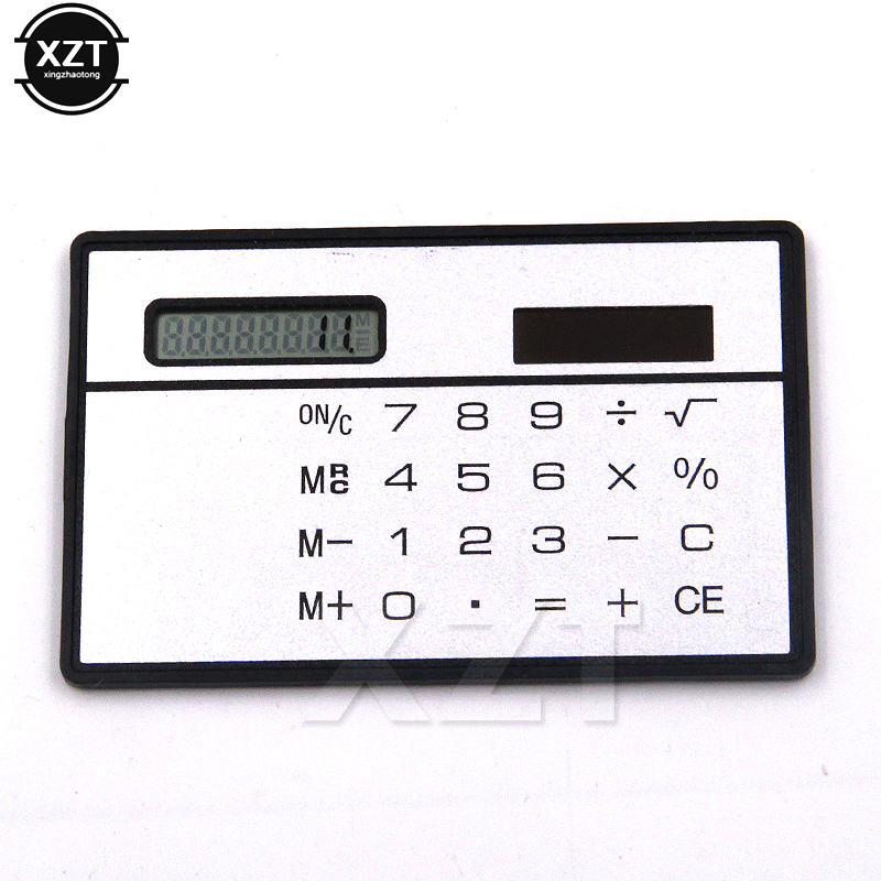 8 Digit Portable Solar Ultrathin Calculator Touch with Touch Screen Credit Card Design Portable Mini Calculator for School