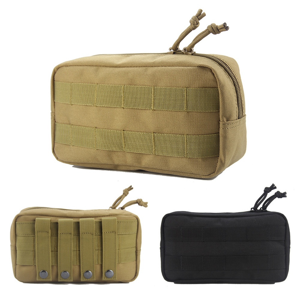 Zipper Waist Belt Pack Phone Case Pocket Molle Pouch Military Tactical Waist Bag EDC Tools Airsoft Phone Army Molle Hunting Bag