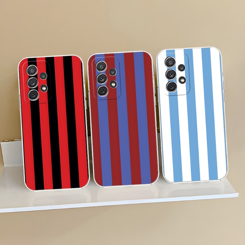 Milan Stripe Stripe Design Phone Case Claer für Samsung S23 S20 S30 S22 S10E S10 20FE Note 20 10 Pro Plus Ultra A12 A42 A71 A91