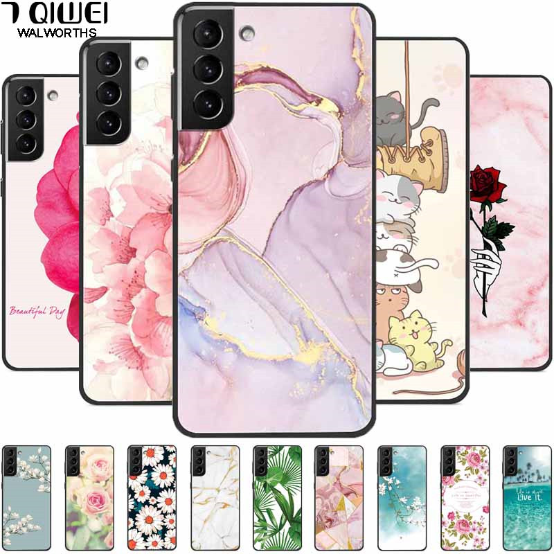 Fall för Samsung S21 FE 5G Cover S 21 Marble Soft TPU Silicone Phone Fundas för Samsung Galaxy S20 Fe Capa Protective S21FE S 20