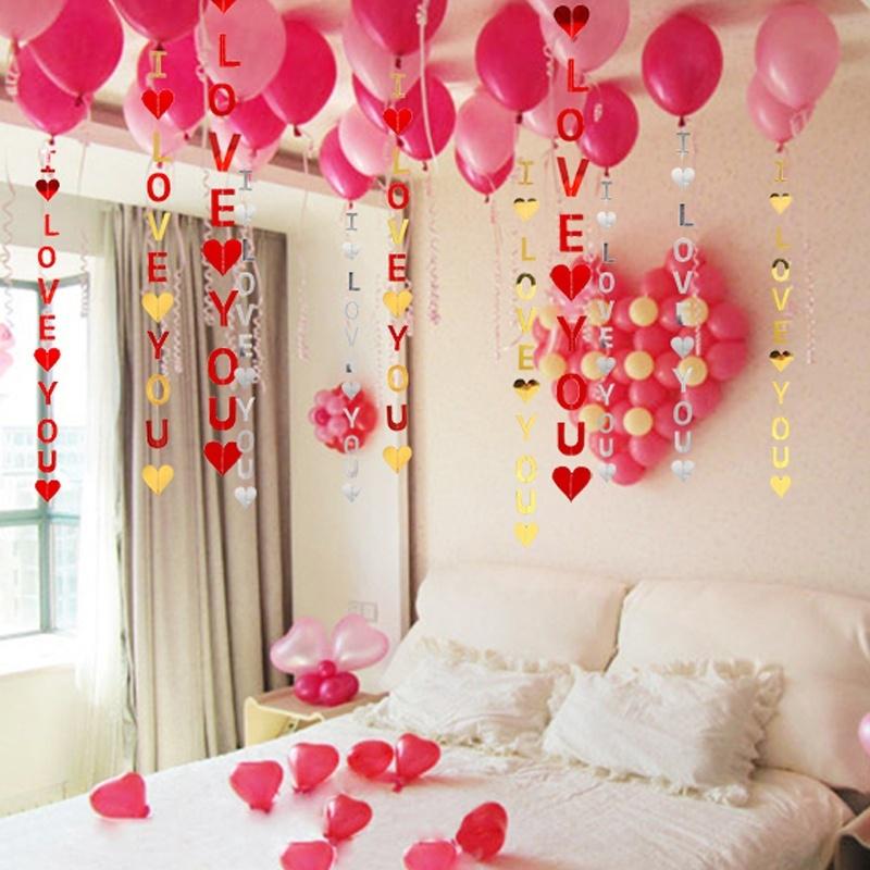 素敵なI Love You Banner Flags Economic Photo Props Hanging WeddingAccessories