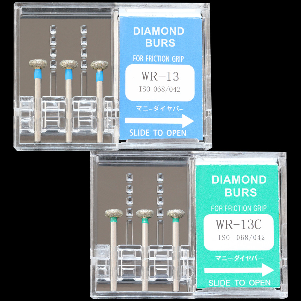 10 förpackningar Dental Diamond Burs Polisher Drill Grit FG 1,6 mm för höghastighetshandstycke Polering Dia-Burs Dentist Lab Products Tools Tools Tools