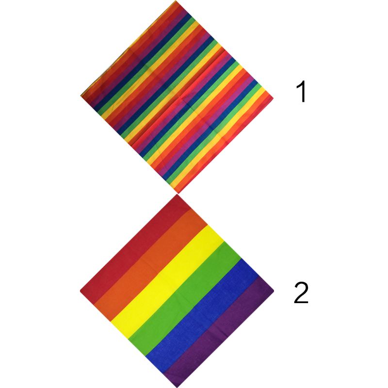 Rainbow Stripes imprimer carré écharpe bandeau Bandana gay pour le bracelet de parade nec