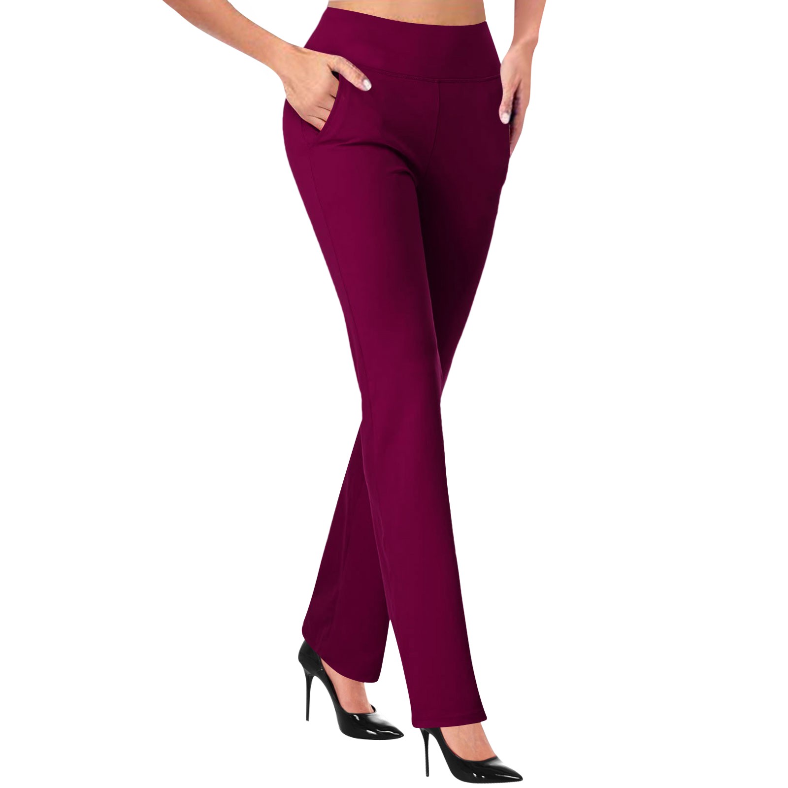 Pantalon de yoga pour femmes plus taille Pantalon d'entraînement taille haute