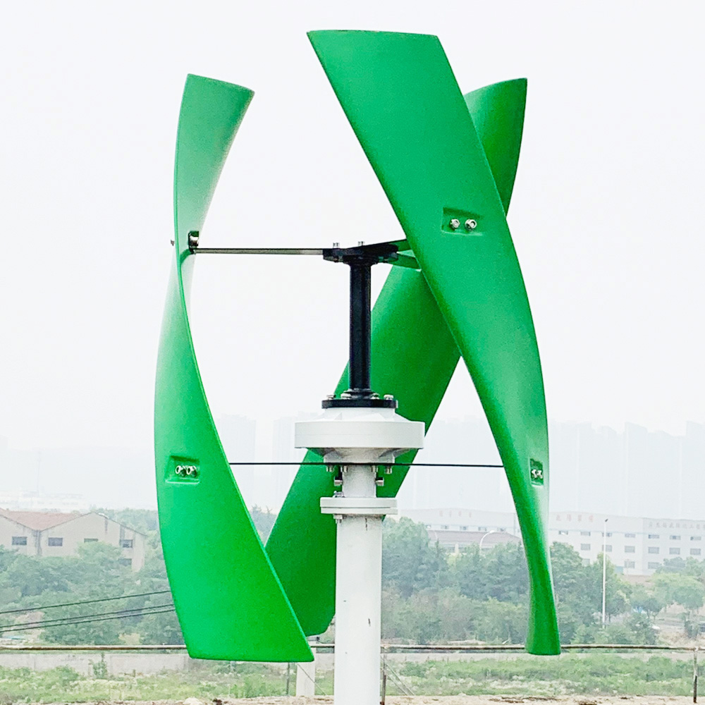 Бейгуд 1000W 12 В 24 В 48 В Вертикальная ветряная мельница 1 кВт Постоянный генератор ветряных турбин с низким уровнем шума с гибридным контроллером MPPT