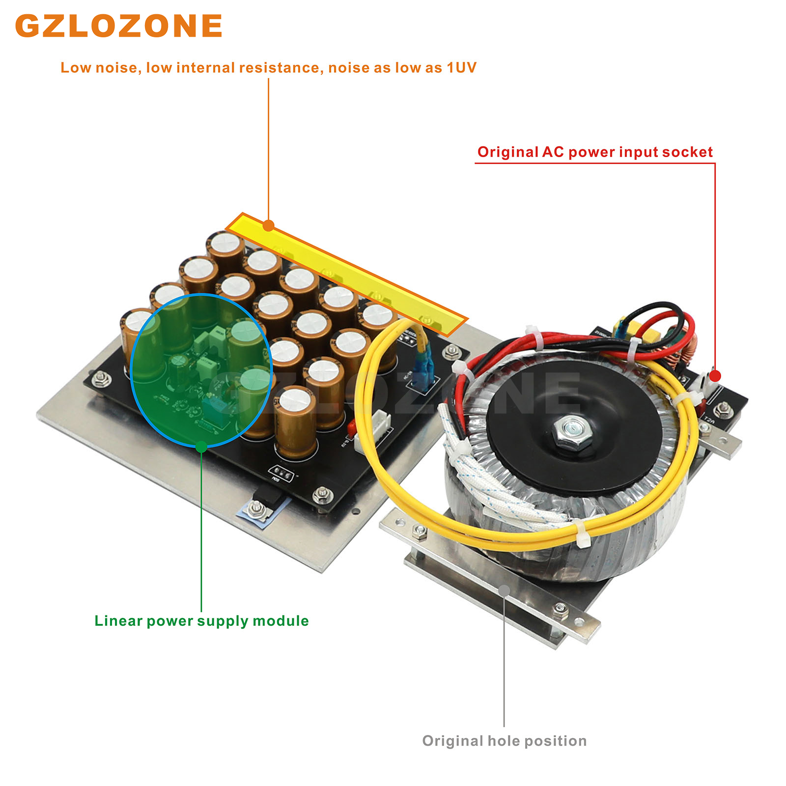 Module d'alimentation à faible bruit de mise à niveau ZeroZone HIFI Low Bruit pour lecteur Zidoo Z1000 Pro 4K Blu-Ray Ultra HD