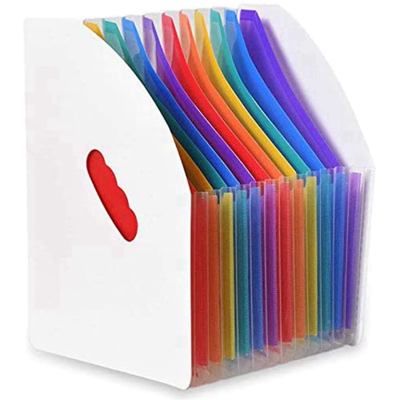 Erweiterter Dateihalter Ordner Vertikaler A4 -Dateispeicherkorb Desktop 13 Taschendateihalter
