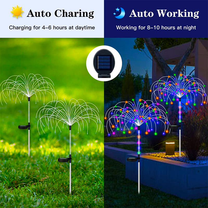 Solar Firework Lights 90 LED Waterproof Outdoor Garden Lighting Decor Landscape Yard Balcony Path Patio Lawn Solar Lamp