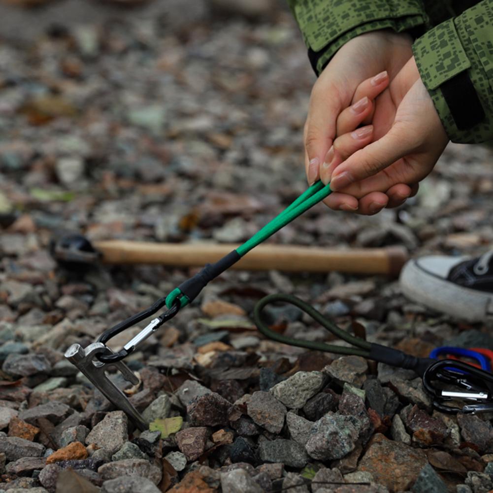 Cavo di bungee Carabiner Porta utilizzabile con un gancio elastico Corda multifunzionale Connettore in lattice con fibbia in lega di arrampicata in lega