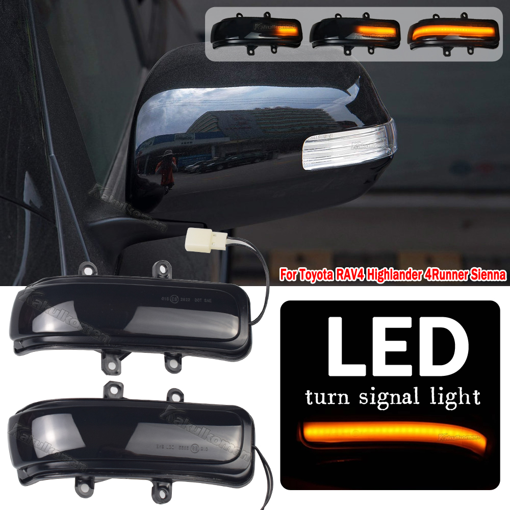 2x LED Signal Signal Blinker Indicador Light Retrovisth Mirror Lâmpada Acessórios para carros para Toyota estima alfard Sienna 4Runner Previa