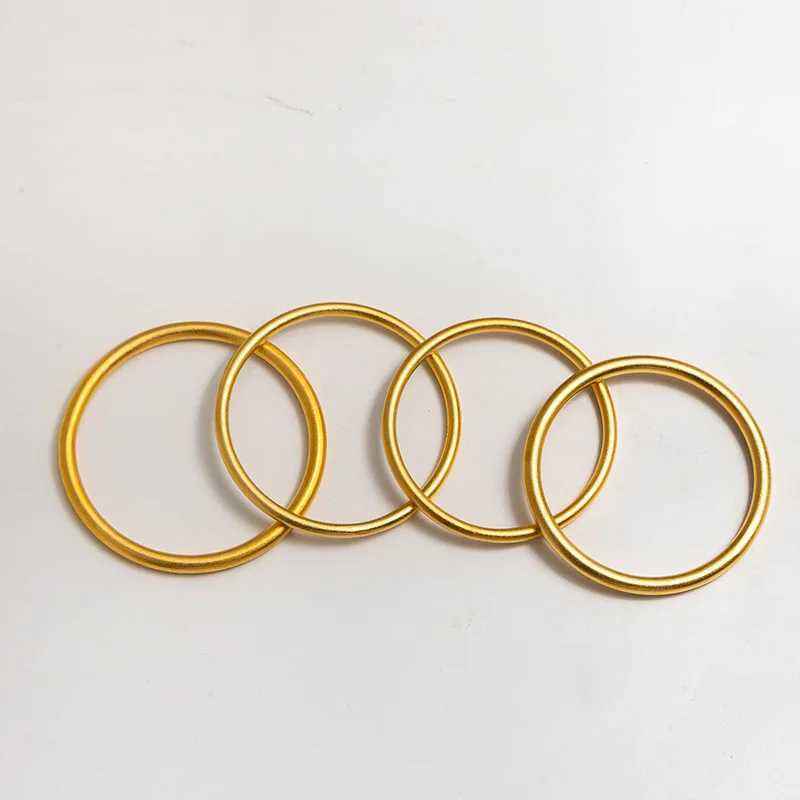Bangle Fashion Metal Matt Surface Gold Plated Simulation Round Imitate Gold Jewelry Bangle Bracelet 24411