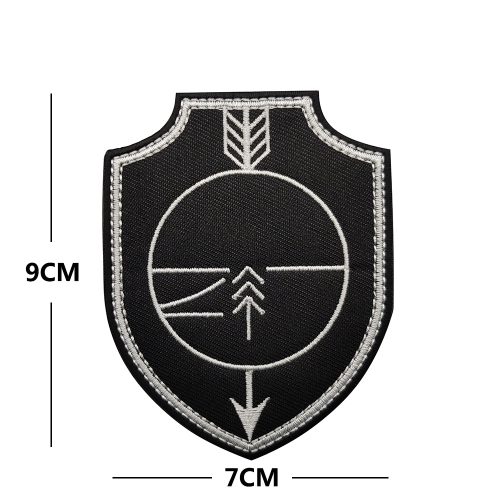 Club Shot Visual Glock Broidered Fabric Patch Tactical Badge Hook and Ring Military Patches For Clothing Embroidery Couture DIY