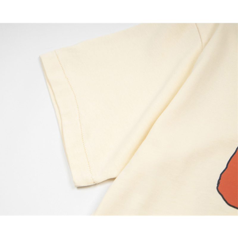 High Street Übergroße Aprikosen-T-Shirt Männer Frauen beste Qualität Grafikabdruck Kurzärmeles T-Shirt T-Shirt Innen Tag
