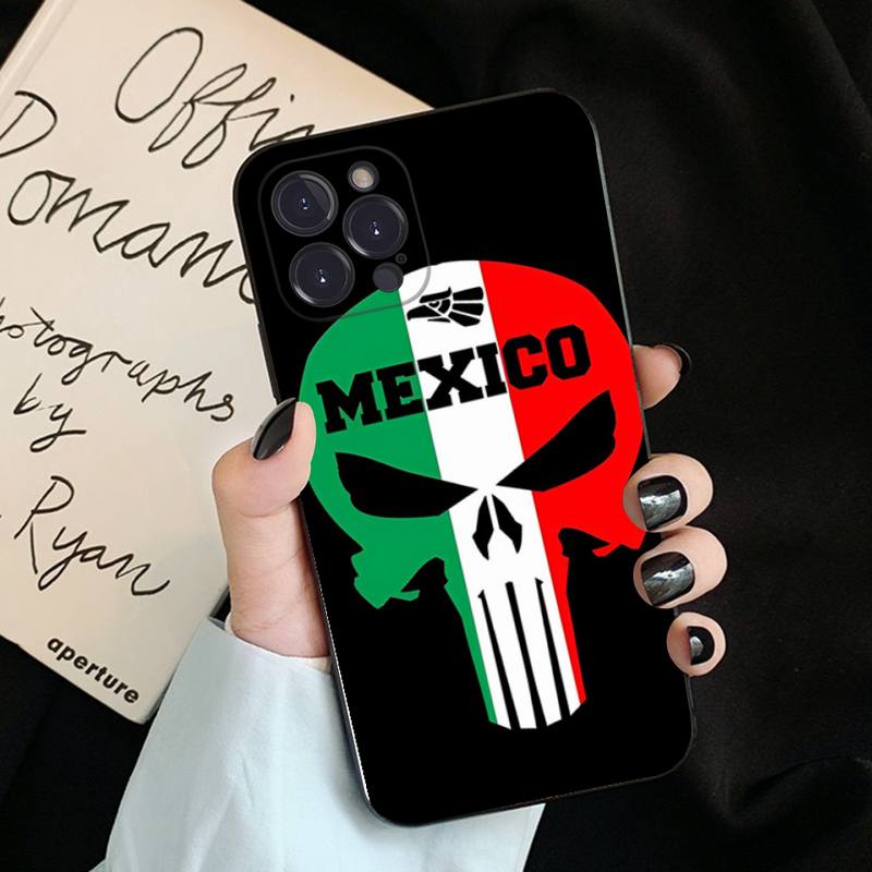 MEXICO MEXICAN FLAG TÉLÉPHONE DU TÉLÉPHONE pour l'iPhone 6 7 8 Plus 11 12 13 14 Pro SE 2020 MAX MINI XS XR Back Funda Cover