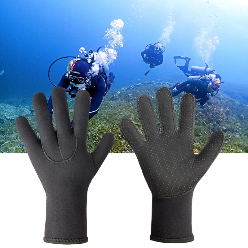 Mulheres de neoprene de 3 mm Luvas de traje de vestuário Equipamento de mergulho Equipamento de mergulho Luva não deslizante de pesca de mergulho livre