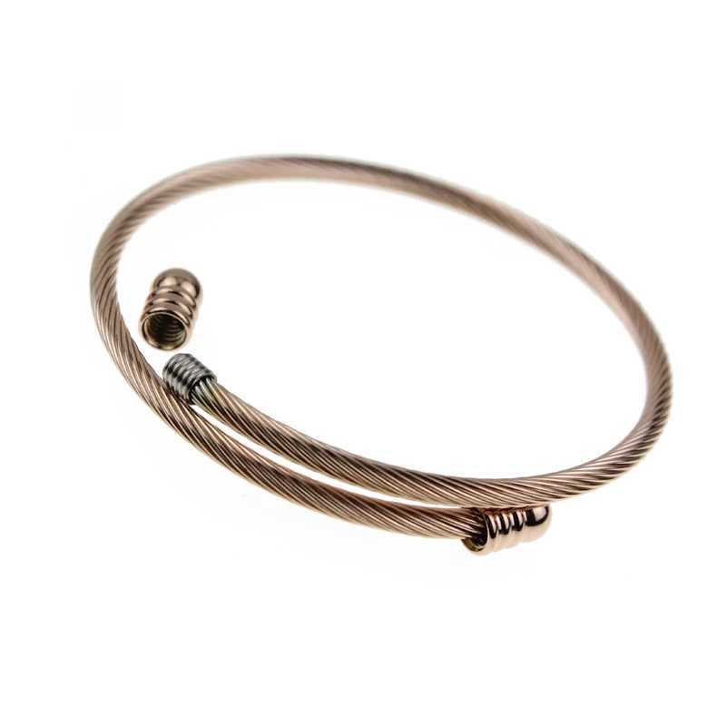 Bangle Waterproof Metal Stainless Steel Classics DIY Jewelry Non Fading Nut Can Be Unscrewed String Beads Tighten Elasticity Bracelets 240411
