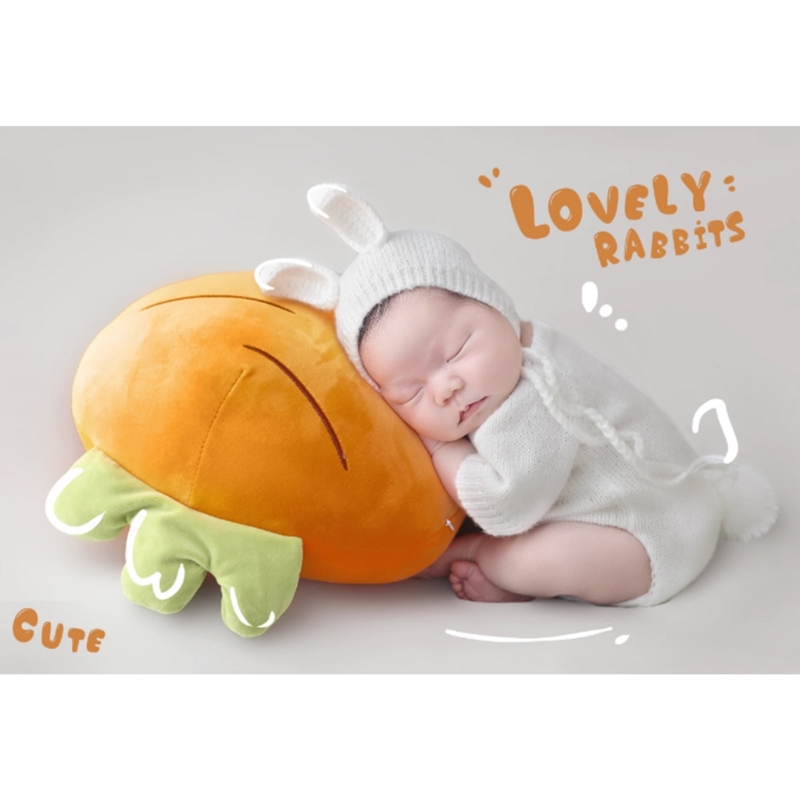 Новорожденный фотосъемка плюшевая морковная подушка для подушки детские фото реквизит фото аксессуары для детской кроватка A2UB