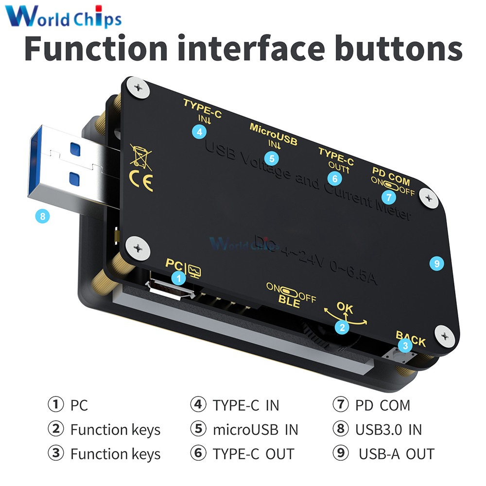 FNB48S FNB58 TOTADOR USB VOLTMETER DE AMMETRO TIPO T TIPO C RÁPOLO DE CAPACIONAL DE CAPACIDADE DE CAPACIDADE POWER POWOR