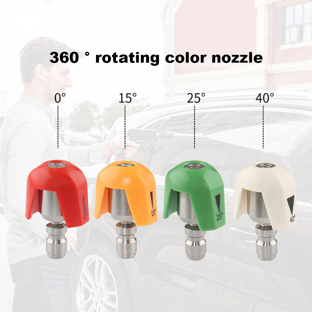 All Directions Spray Nozzle 360 Degree Car Washer Nozzle Multifunctional 360 Degree Rotary Nozzle for Car Washing Cleaning