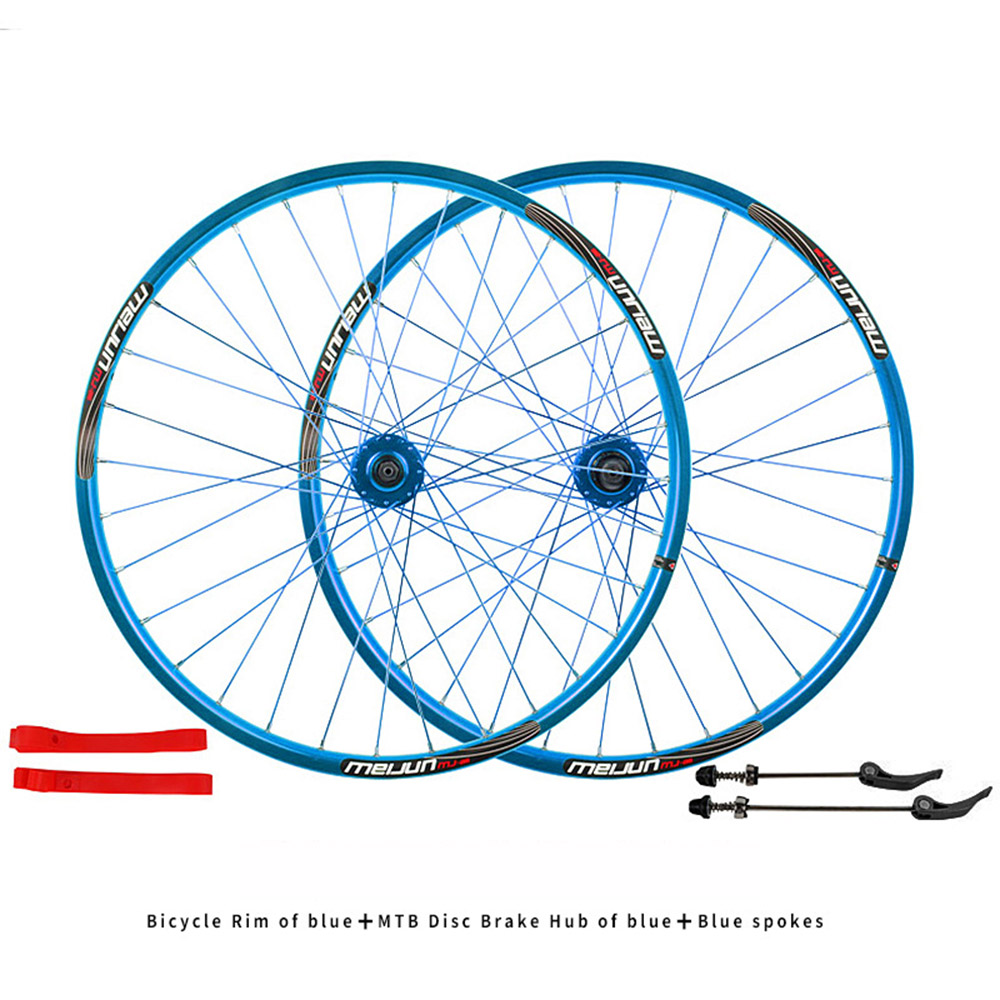 Conjunto de rodas de bicicleta de montanha de 26 polegadas MTB Roda de freio de alumínio de alumínio MTB Rim 32 Hub qr 100*9mm 135*10mm Rodas de bicicleta