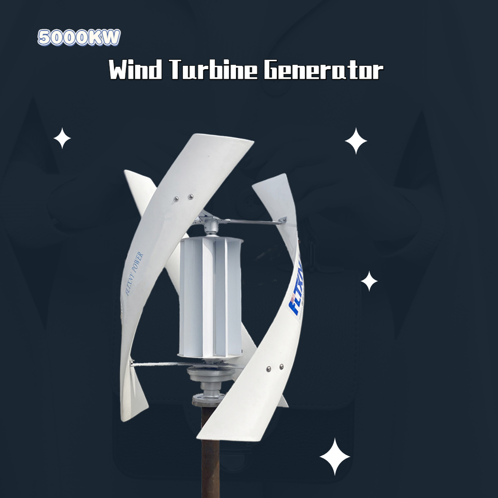 5000W Vertical Wind Turbine Generator With Hybrid Controller Off Grid System Inverter 5kw For Home Free Energy With Windmill