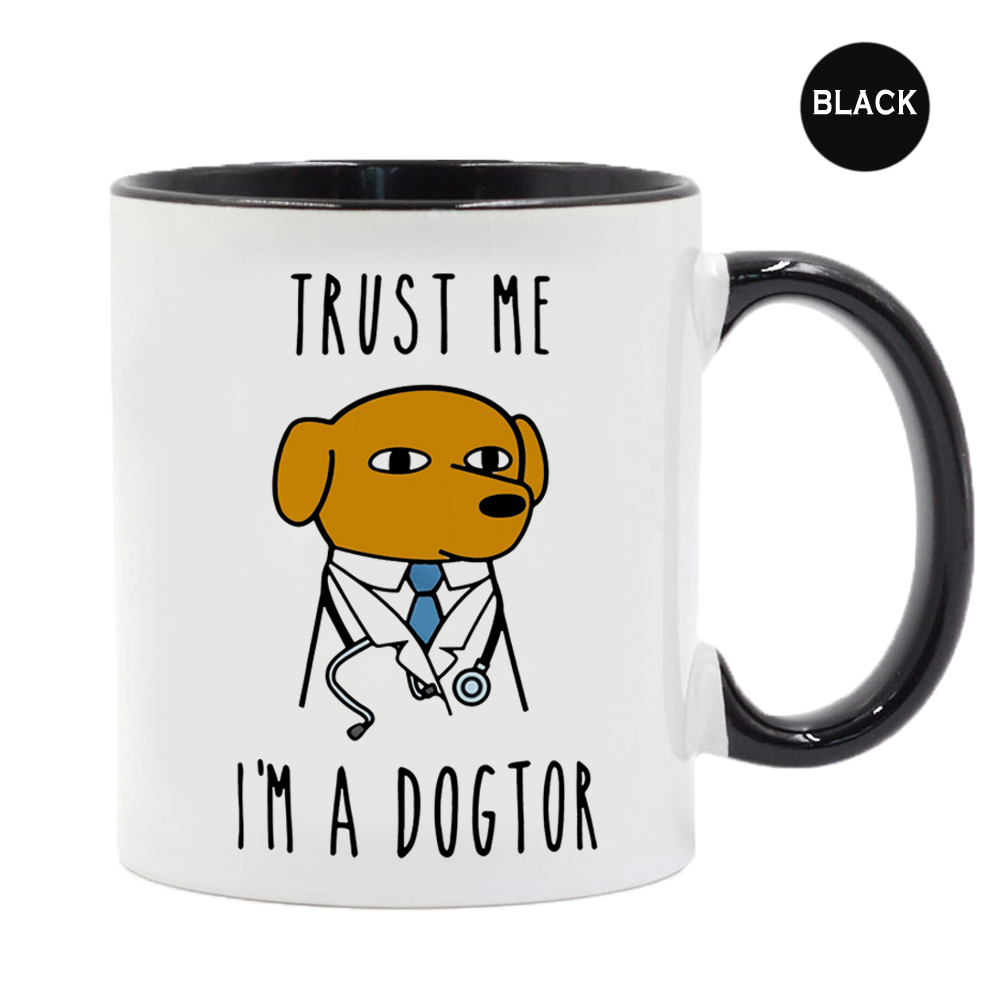 Je suis un dogtor tasse de tasse de docteur cadeau en céramique hôpital hôpital de bureau tasse d'amis cadeaux d'anniversaire