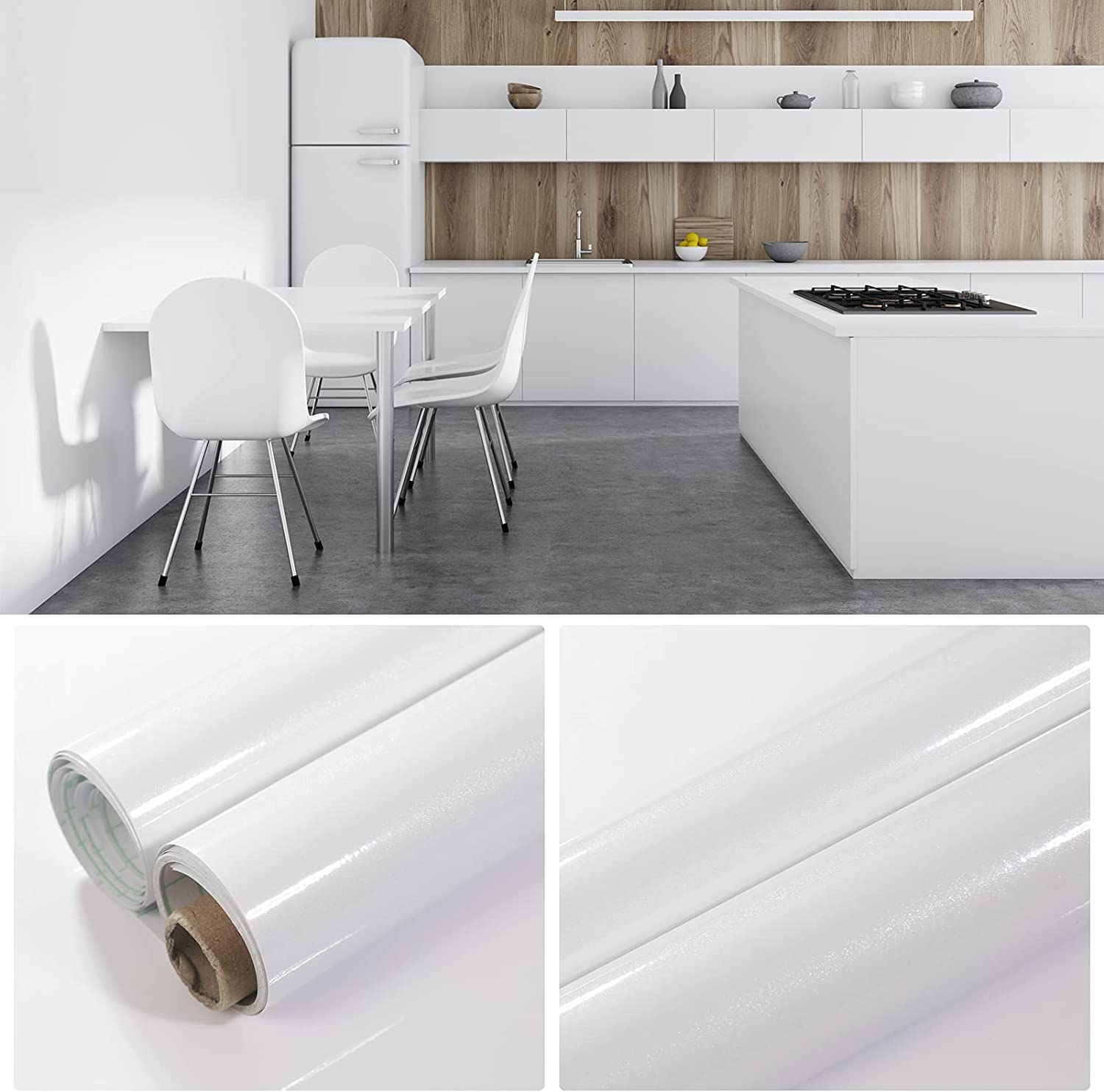 PVC Decoração de mármore branco PVC Papel de contato para casa autônoma de parede espessa à prova d'água para casa adesivos de cozinha de banheiro