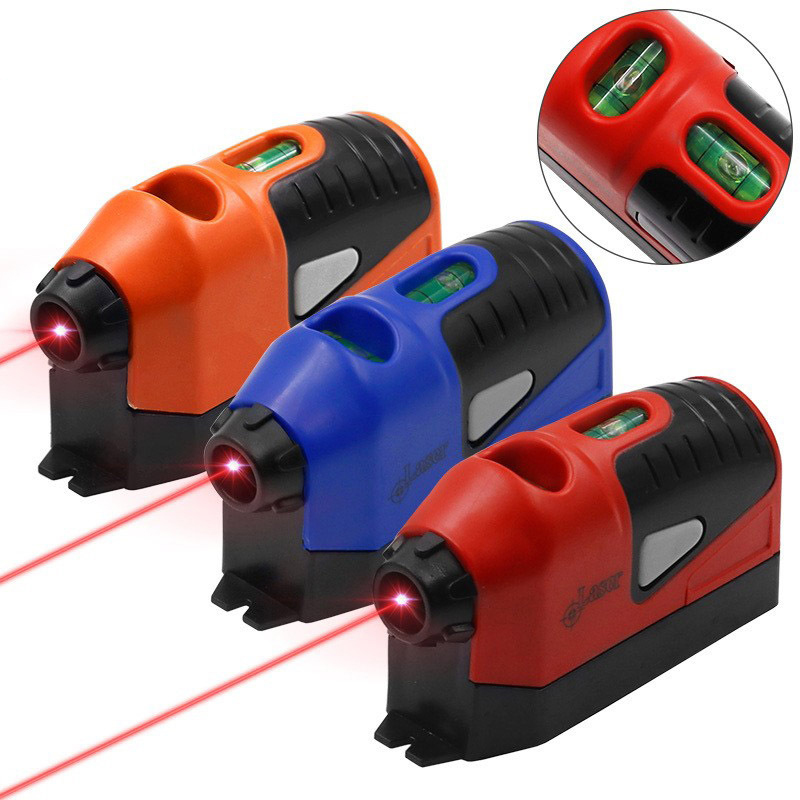 Vertikal Spirit Level Tool Laser Nivåer Mark Laser Rak laser Guidad nivå Linjemätningsmätare med bubbelnivå