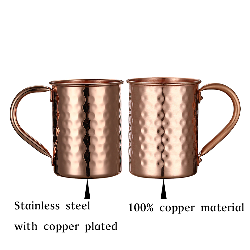 100% Pure Copper /Copper Plated Moscow Mule Mug for a Moscow Mule or Any Vodka Based Drink