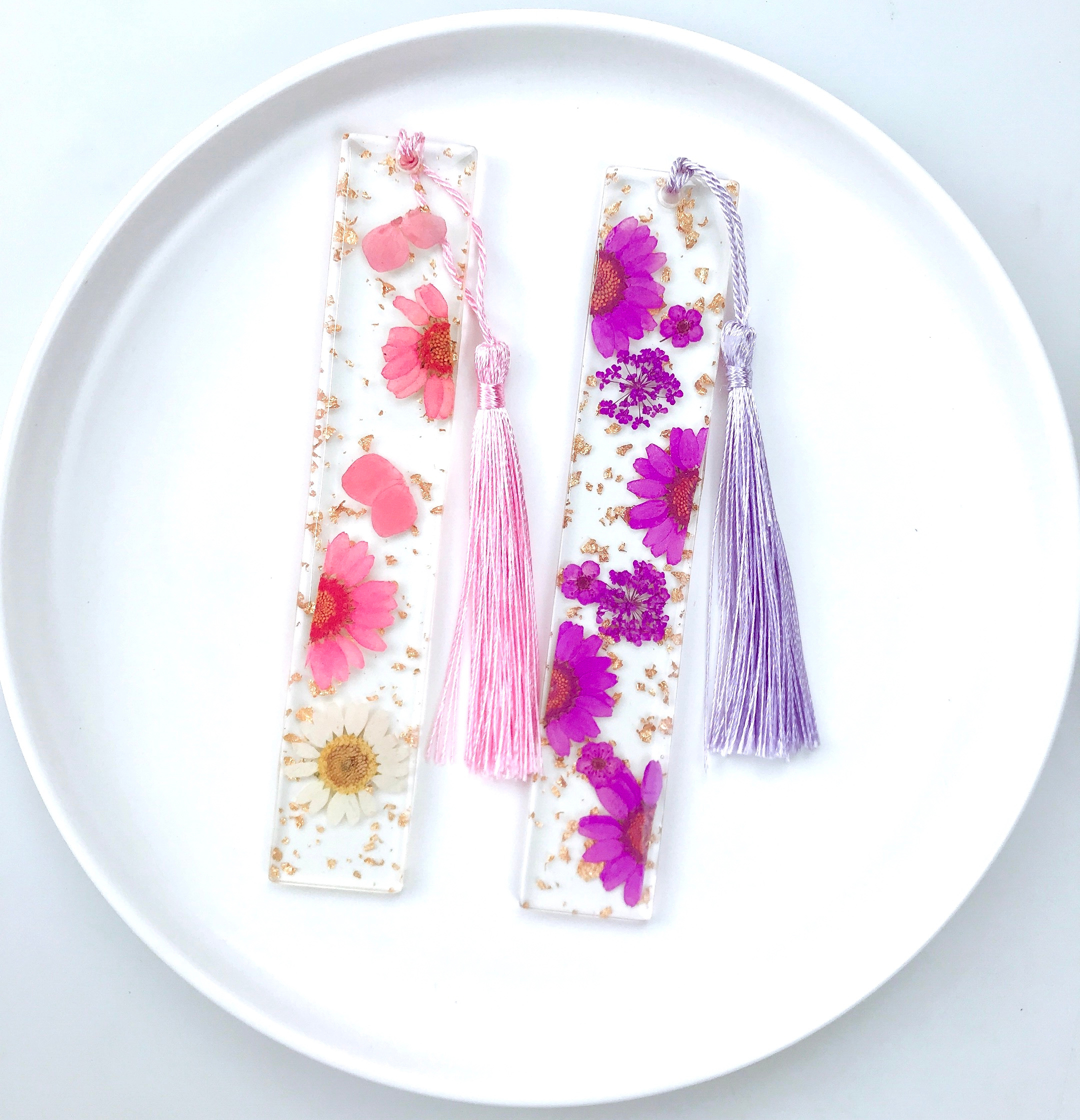 Creative Pressed Flower Bookmark Epoxy Resin Bookmarks Leespagina Markers met Tassel Studenten leraren cadeauboeken decoraties