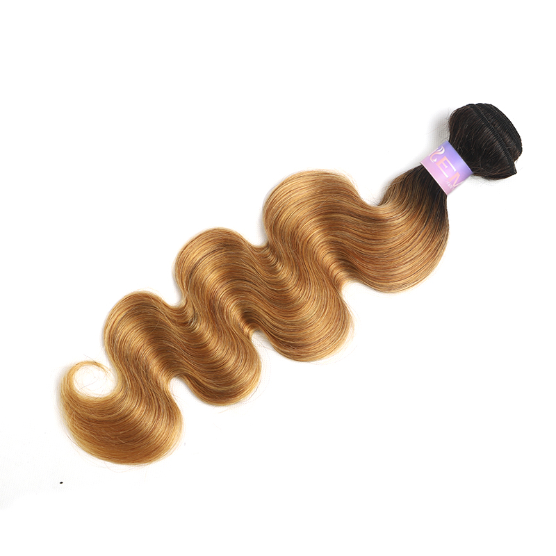 Body Hoil Hair Hairs With Lace Frontal Fermere 13x4 Ombre Blonde Brésilien Colored Cair tisser 3 paquets avec fermeture