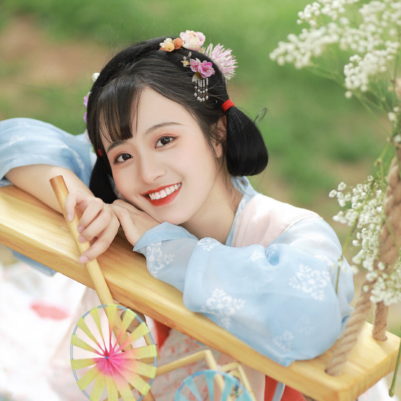 1PC kwiatowy do włosów chińskie hanfu Hanfu Akcesorium do włosów Perl Pearl Hair Clip Fairy Stopin Vintage Wedding Headpiece Retro Bride Biżuteria