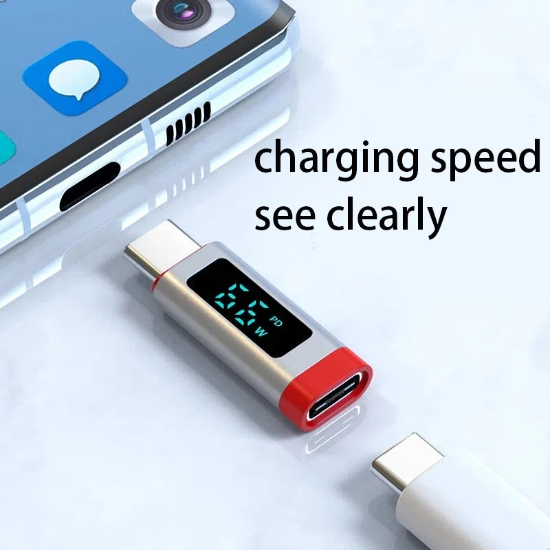 Moniteur de testeur USB Type C avec écran LCD Écran de charge numérique Câble de charge Adaptateur Adaptateur de surveillance de la vitesse de charge