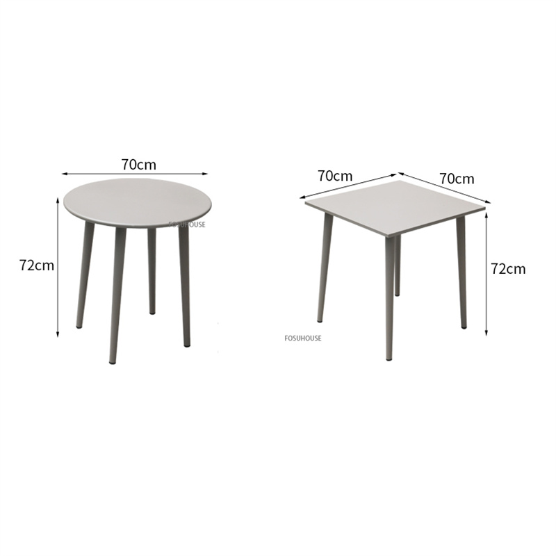 Nordic Light Luxury Luxury Aluminium Table ronde et chaises définies meubles extérieurs