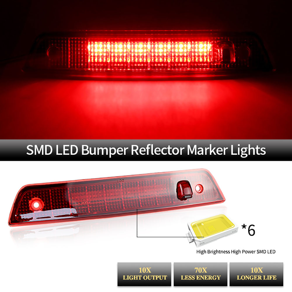 High mount Red Smoke third Tail Rear Brake Stop LED Light Rear Lamp for Jeep Grand Cherokee 2005 2006 2007 2008 2009 2010