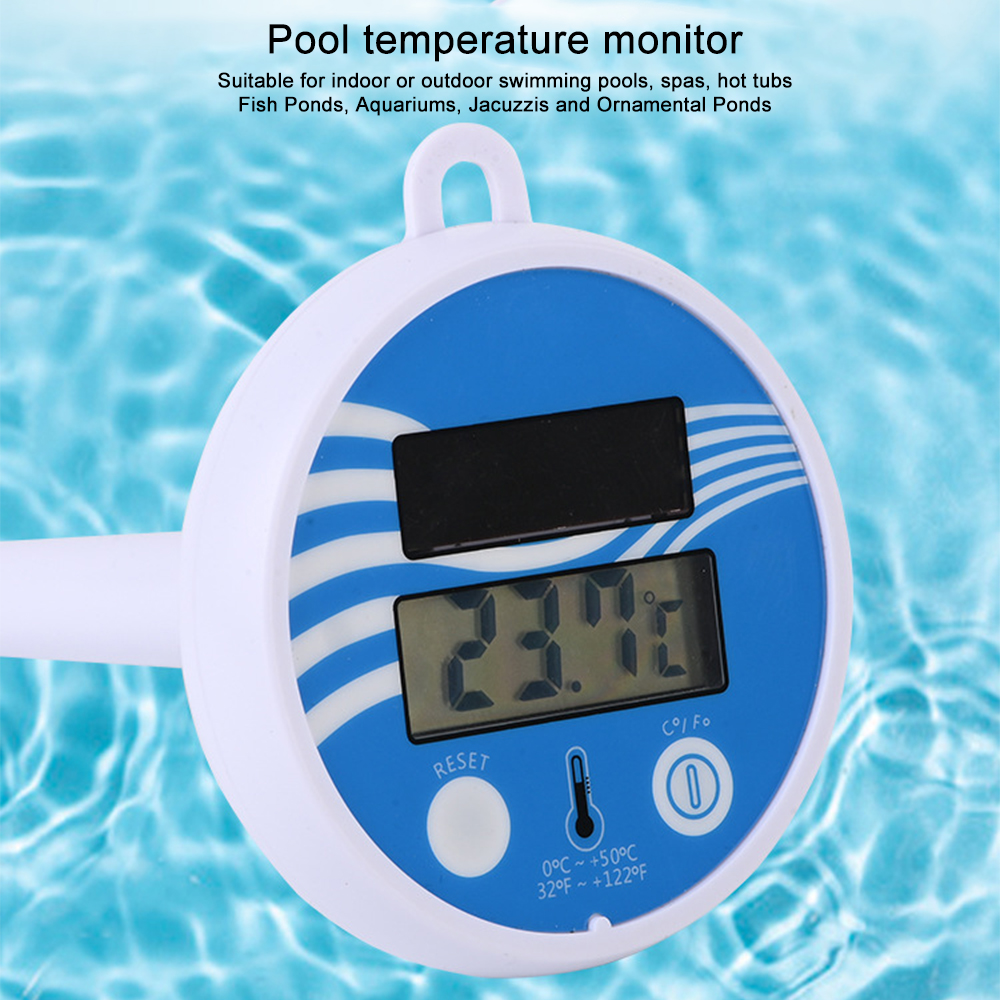 Thermomètre à piscine numérique flottante Piscine solaire thermomètre flottant baignoire spa pangle de baignoire Ponds de température