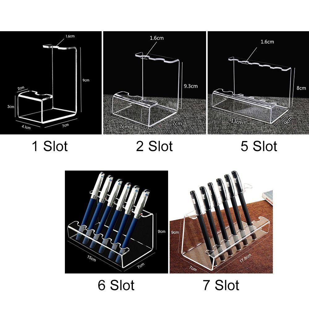 Transparent kreativ multifunktionell akryl Display Stand Stationery Display Rack Makeup Brush Holder Pen Holder